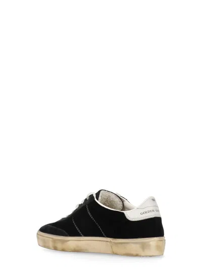 Golden Goose Velvet Upper Suede Hf Tongue Leather Heel In Black
