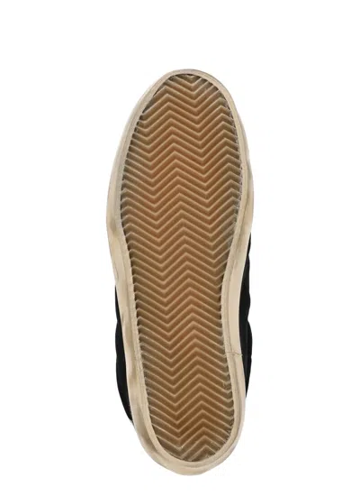 Golden Goose Velvet Upper Suede Hf Tongue Leather Heel In Black