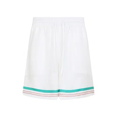 Casablanca Shorts In Seta Bianca In White