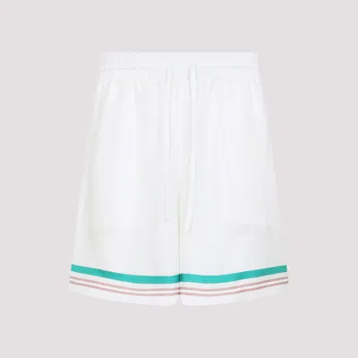 Casablanca Shorts In Seta Bianca In White