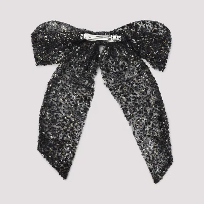 Maison Michel Sequin-embellished Bow Tie In Black