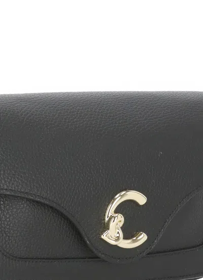 Coccinelle C-me Medium Shoulder Bag In Black