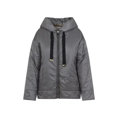 Max Mara The Cube Dark Grey Polyester Daria Padded Jacket In Gray