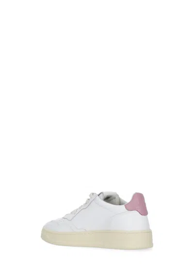 Autry White Logoed Leather Sneakers In White