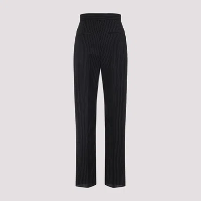 Max Mara Sesamo Carrot Trousers In Wool Cloth In Blue