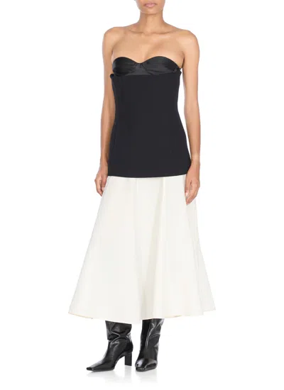 Khaite High-shaft Leather Boots With Glossy Finish In Black