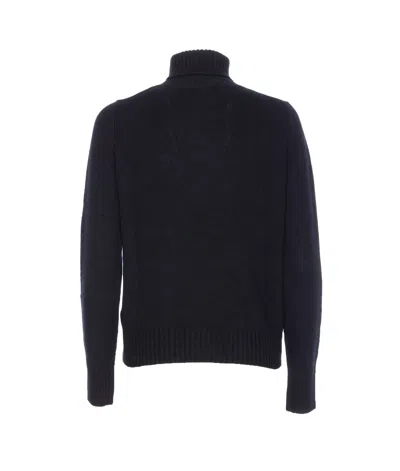 Allude Wool And Cashmere Turtleneck Sweater In Black