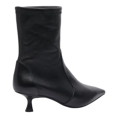 Stuart Weitzman Pointed Toe Ankle Boots With 50mm Heel In Black