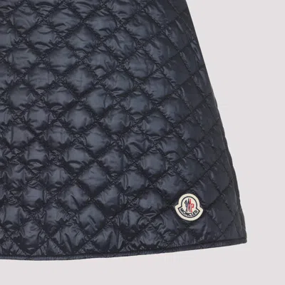 Moncler Minigonna In Nylon Blu Notte Donna In Blue