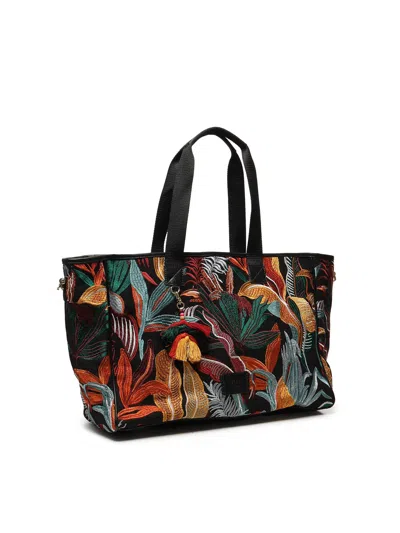 V73 Tropical-print Tassel Shoulder Bag In Multi