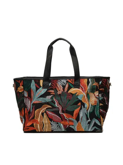 V73 Tropical-print Tassel Shoulder Bag In Multi