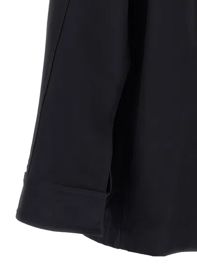 Givenchy Logo Embroidery Overshirt Puffer Jackets Blue In Blue