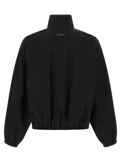Fear Of God Nylon Zip-up Sweatshirt In Black