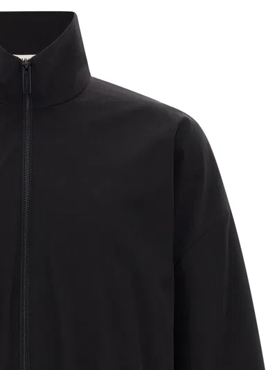 Fear Of God Nylon Zip-up Sweatshirt In Black