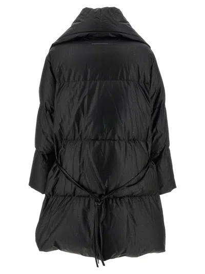 Mm6 Maison Margiela Mm6 By Maison Margiela Short Asymmetrical Down Jacket In Polyamide In Black