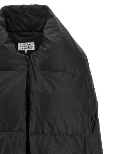 Mm6 Maison Margiela Mm6 By Maison Margiela Short Asymmetrical Down Jacket In Polyamide In Black