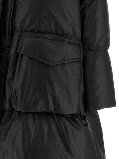 Mm6 Maison Margiela Mm6 By Maison Margiela Short Asymmetrical Down Jacket In Polyamide In Black