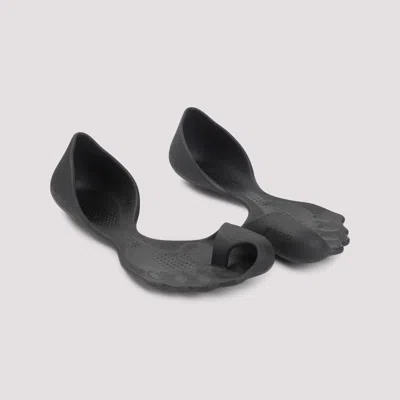 Balenciaga Anatomical Zero Rubber Slippers In Black