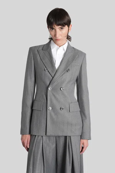 The Andamane Shannon Blazer In Grey Polyester In Gray