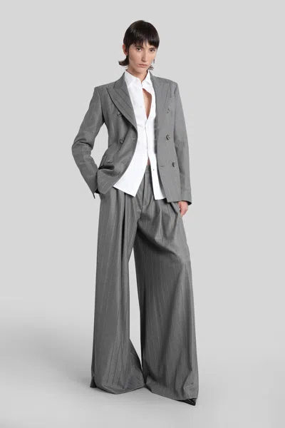 The Andamane Shannon Blazer In Grey Polyester In Gray