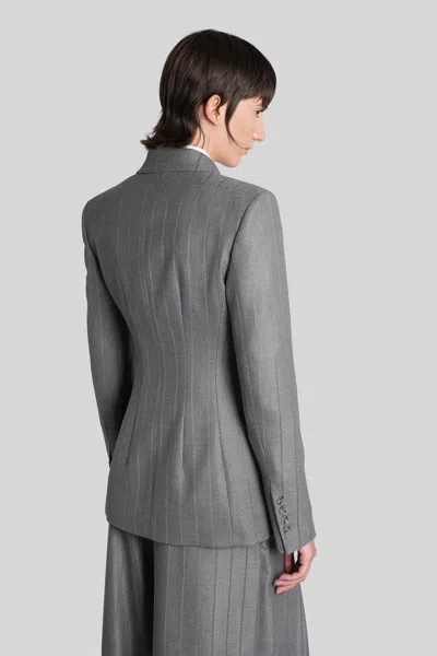 The Andamane Shannon Blazer In Grey Polyester In Gray