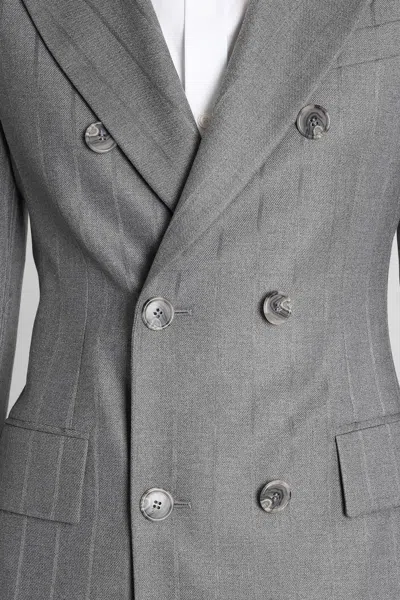 The Andamane Shannon Blazer In Grey Polyester In Gray