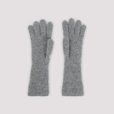 Jacquemus Les Gants Gros Grain Alpaca Blend Gloves In Gray