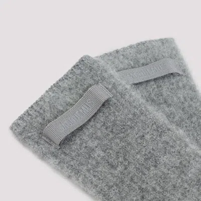 Jacquemus Les Gants Gros Grain Alpaca Blend Gloves In Gray