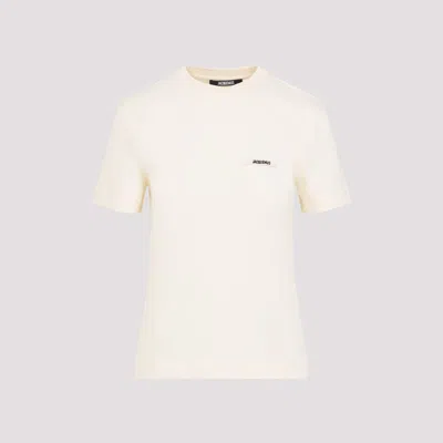 Jacquemus Le Tshirt Gros Grain Short Sleeve In White