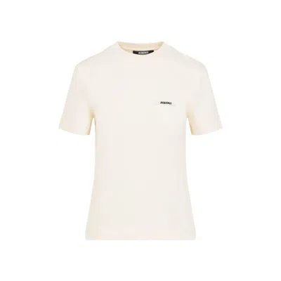 Jacquemus Le Tshirt Gros Grain Short Sleeve In White