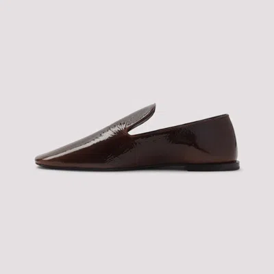 Jil Sander Squared Toe Loafer In Dark Earth In Multi