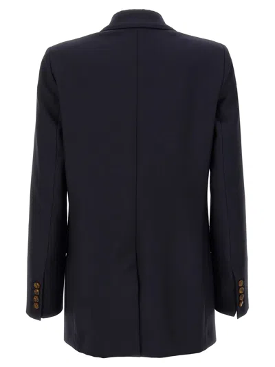 Blazé Milano Tailored Double-breasted Jacket With Pockets In Black