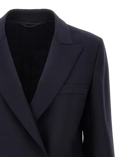 Blazé Milano Tailored Double-breasted Jacket With Pockets In Black