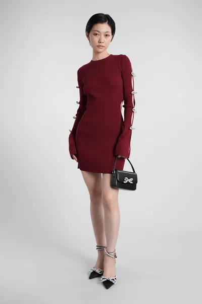 Mach &amp; Mach In Bordeaux Viscose In Burgundy