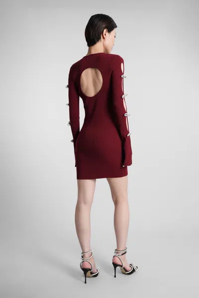 Mach &amp; Mach In Bordeaux Viscose In Burgundy