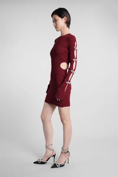 Mach &amp; Mach In Bordeaux Viscose In Burgundy