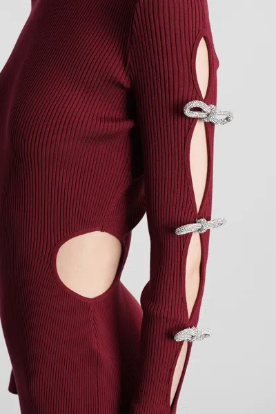 Mach &amp; Mach In Bordeaux Viscose In Burgundy