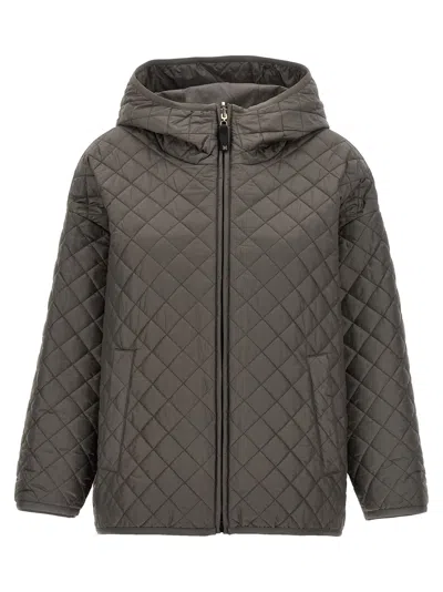 Max Mara The Cube 'leo' Reversible Jacket In Gray