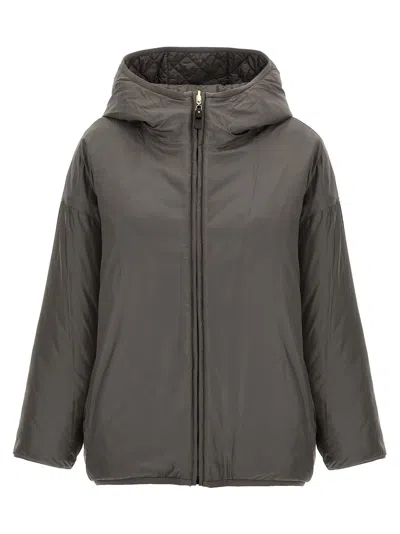 Max Mara The Cube 'leo' Reversible Jacket In Gray