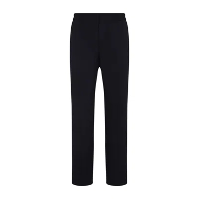 Paul Smith Elastic Waist Texturized Wool Pants In Black