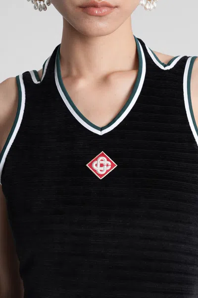 Casablanca Hippie Style Tennis Dress In Black