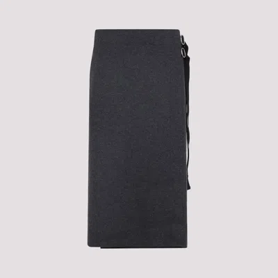 Jil Sander Tailored High-waisted Maxi Skirt With Aesthetic In Black