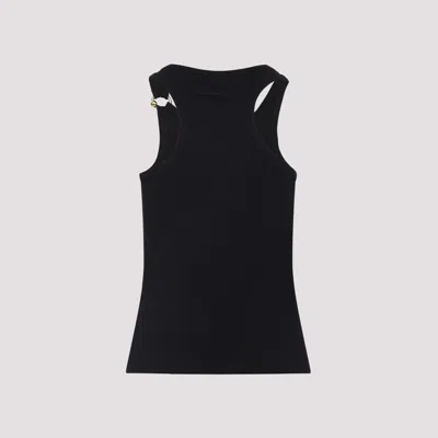 Jean Paul Gaultier Tank Top With Piercing In Black