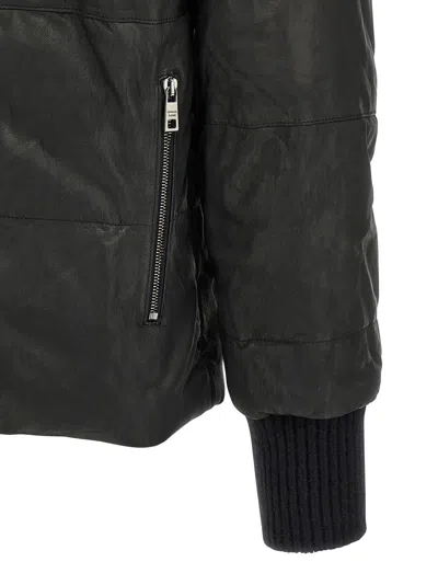 Giorgio Brato Removable Hood Down Jacket In Black