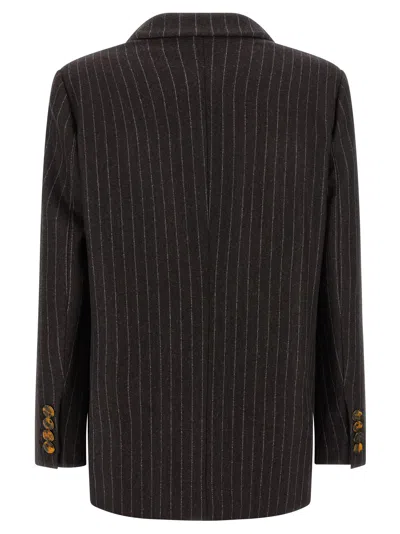 Blazé Milano Wool-cashmere Everynight Double-breasted Blazer In Black