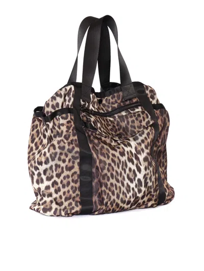 P.a.r.o.s.h Leopard-print Top-handle Tote Bag In Brown