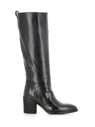 Officine Creative Leather Block-heel Boots In Black