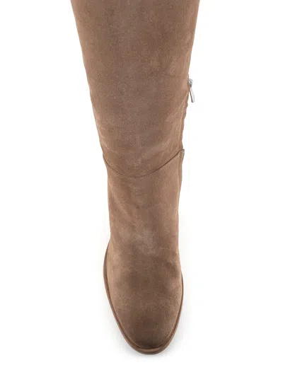 Officine Creative Suede Block-heel Boots In Neutral