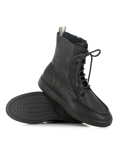 Officine Creative Lace-up Leather Combat Boots In Black