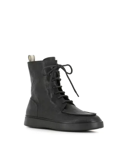 Officine Creative Lace-up Leather Combat Boots In Black